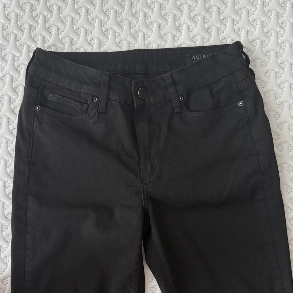 All Saints Women's Jet Black Skinny Jeans